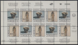 Upaep 1989 1459/60 Venezuela Variety Dentado Deplazado Minihojita - Sonstige - Amerika