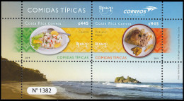 Upaep Costa Rica 2019 Comidas Tradicionales Hoja Bloque MNH - Autres - Amérique