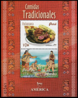 Upaep Perú 2019 Comidas Tradicionales Hoja Bloque MNH - Sonstige - Amerika