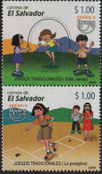 Upaep El Salvador 1794/95 2009 Juegos Tradicionales Salta Cuerda Peregrina MNH - Sonstige - Amerika