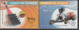 Upaep Ecuador 2191/92 2009 Juegos Tradicionales Coches De Madera MNH - America (Other)