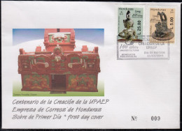 Upaep Honduras 1356/57 2011 Dios Del Maíz Estela Maya SPD FDC Sobre Primer Día - Amerika (Varia)