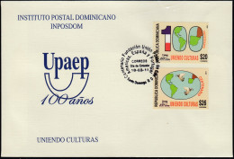 Upaep Rep Dominicana 1637/38 2011 Uniendo Culturas SPD FDC Sobre Primer Día - Autres - Amérique