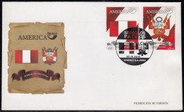 Upaep Perú 1881/82 2010 Bandera Y Escudo Nacional SPD FDC Sobre Primer Día - Autres - Amérique