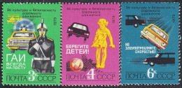 Rusia 4649/51 1979 Seguridad Vial MNH - Altri & Non Classificati