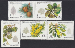 Rusia 4742/46 1980 Flora árboles Y Arbustos MNH - Altri & Non Classificati