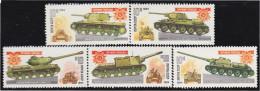 Rusia 5066/70 1984 Armas De La Victoria Tanques De Guerra MNH - Autres & Non Classés