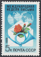 Rusia 5650 1989 Semana Internacional De La Carta Escrita MNH - Sonstige & Ohne Zuordnung