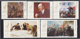 Rusia 5438/42 1987 70 Aniversario De La Revolución Socialista De Octubre  MNH - Autres & Non Classés