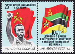 Rusia 5419/20 1987 25º Aniversario Del Frente De Liberación De Mozambique MNH - Other & Unclassified