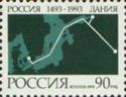 Rusia 6028 1993 500º Aniv. 1er Tratado De La Alinaza Entre Rusia Y Dinamarca M - Otros & Sin Clasificación