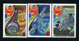 Rusia 4813/15 1981 Intercosmos Cooperación  Espacial Con Rumania MNH - Otros & Sin Clasificación