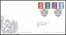 Gran Bretaña 2458/61 2003 SPD FDC Serie Reina Isabel II Sobre Primer Día Winds - Non Classés