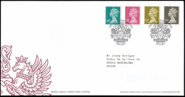 Gran Bretaña 3464/67 2011 SPD FDC Serie Reina Isabel II Sobre Primer Día Winds - Sin Clasificación