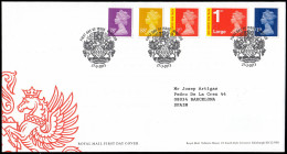 Gran Bretaña 3829/33 2013 SPD FDC Serie Reina Isabel II Sobre Primer Día Winds - Ohne Zuordnung