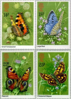 FAU3/S Gran Bretaña  UK  Nº 992/95  1981  Fauna-mariposas-Lujo - Zonder Classificatie