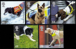 Gran Bretaña 2972/76 2008 Fauna Perros Trabajando MNH - Non Classés