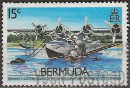 BERMUDA 1987 50th Anniversary Of Inauguration Of Bermuda–USA Air Service - 15c Sikorsky S-42B Flying Boat Bermuda Cl AVU - Bermuda