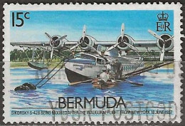 BERMUDA 1987 50th Anniversary Of Inauguration Of Bermuda–USA Air Service - 15c Sikorsky S-42B Flying Boat Bermuda Cl AVU - Bermudas