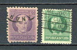 CUBA -  CÉLÉBRITÉS  - N°Yt 175+177 Obli. - Usati