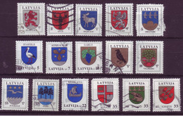 Europe - Lettonie - Ecussons - 16 Timbres Différents - 6542 - Lettland