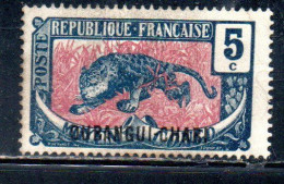 OUBANGUI CHARI UBANGI SHARI 1922 FAUNE FAUNA LEOPARD 5c MH - Unused Stamps
