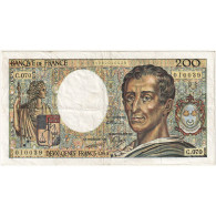 France, 200 Francs, Montesquieu, 1989, C.070, TTB+, Fayette:70.09, KM:155c - 200 F 1981-1994 ''Montesquieu''