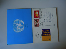 UNITED NATIONS   USA MAXIMUM CARDS 1971 WITH VIGNETTES  SWEDEN POSTED SWITZERLAND - Gezamelijke Uitgaven New York/Genève/Wenen