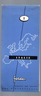 FOLDEX  Grande Carte Dépliante ITALIE 1958   (PPP46622 / I) - Carte Stradali