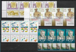 TIMBRE STAMP ZEGEL ISRAEL PETIT LOT TOUS  XX   4 X 1655-1659-1684  XX - Unused Stamps (with Tabs)