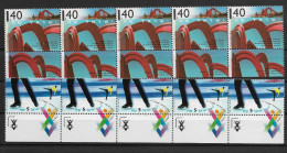 TIMBRE STAMP ZEGEL ISRAEL PETIT LOT TOUS  XX  5 X 1267 ET 5 X 1365  XX - Unused Stamps (with Tabs)