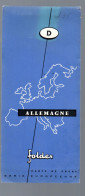 FOLDEX  Grande Carte Dépliante ALLEMAGNE 1957  (PPP46622 /D) - Wegenkaarten