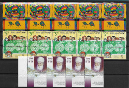 TIMBRE STAMP ZEGEL ISRAEL PETIT LOT TOUS  XX  4 X 1459 ET 5 X 1426 ET 1667  XX - Unused Stamps (with Tabs)