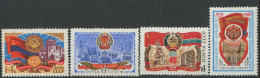 Soviet Union:Russia:USSR:Unused Stamps Coat Of Arms, Armenia, Tatari, Estonia, Azerbaijan, 1980, MNH - Briefmarken