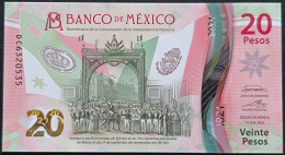 MEXICO $20 ! SERIES DC NEW 16-JAN-2023 DATE ! Irene Esp. Sign. INDEPENDENCE POLYMER NOTE Read Descr. For Notes - Mexico