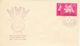 Turks And Caicos FDC 4-7-1963 Fredom From Hunger With Cachet - Turks E Caicos