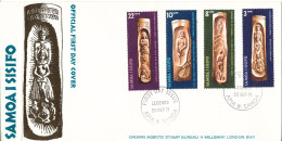 Samoa I Sisifo FDC 20-9-1971 Complete Set Of 4 Legends Of Old Samoa With Cachet (the Cover Is Bended In The Left Side) - Samoa