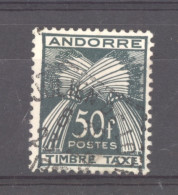 Andorre   -  Taxe  :  Yv  40  (o) - Used Stamps