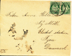 Norway Old Cover Sent To Denmark - Lettres & Documents