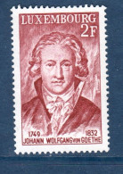 Luxembourg, **, Yv 891, Mi 941, SG 981, Johann Wolfgang Von Goethe (1749-1832), - Theatre