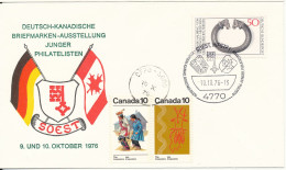 Germany Cover German & Canadian Stamp Exhibition Soest 10-10-1976 With Cachet - Esposizioni Filateliche