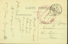 Guerre 14 Dépôt Du 22e D'infanterie & 105e Territorial CAD En FM Bourgoin Isère 25 5 17 CPA Bourgoin - Guerra Del 1914-18