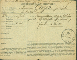 Guerre 14 Correspondance Militaire à Commission Régulatrice Du Bourget CAD Oullins Rhône 1915 Sapeur - Guerre De 1914-18