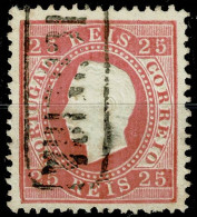 Portugal, 1870/6, # 40e Dent. 12 3/4, Figueira, Used - Oblitérés
