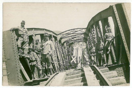 UK 18 - 6453 SAMBIR, Ukraine, Soldiers On A Bridge Destroyed - Old Postcard, Real PHOTO - Unused - Ukraine