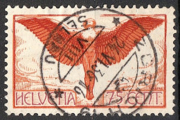 Schweiz Suisse 1924: IKARUS Zu Flug 11y Mi 190x Yv PA11a (glatt Lisse) Mit Voll-⊙ ZÜRICH 24.VI.36 (Zu CHF 120.00) - Oblitérés