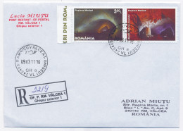 NCP 38 - 2219-a CAVE, Meziad, Romania - Registered, Stamp With Vignette - 2011 - Otros & Sin Clasificación