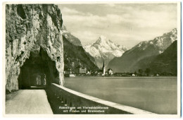 Axenstrasse Am Vierwaldstättersee Mit Flüelen Und Bristenstock, Switzerland - Flüelen