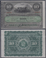 Cuba 10 Pesos 1896 Billete Banknote Sin Circular - Cuba