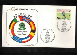 Italy 1980 European Football Championship Italy  - Football Match Spain - Belgium Interesting Cover - Europei Di Calcio (UEFA)